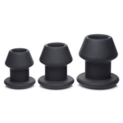 Gape-Grommets 3 Piece Hollow Silicone Anal Dilator Set by Master Series