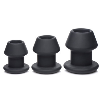 Gape-Grommets 3 Piece Hollow Silicone Anal Dilator Set by Master Series