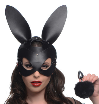 Bunny Tail Anal Plug and Mask Set by Tailz