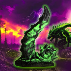 Glowzilla Glow-In-The-Dark Silicone Dildo by Creature Dildos