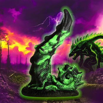Glowzilla Glow-In-The-Dark Silicone Dildo by Creature Dildos