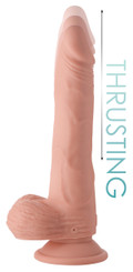 Thrusting and Vibrating 8 Inch Dildo - Light by Easy Riders