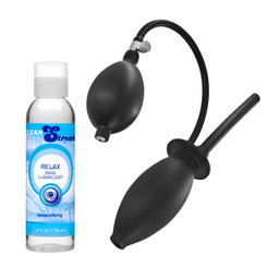 Enema Anal Stretching Kit with Plug and Desensitizing Lube by CleanStream