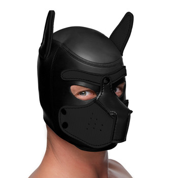 Spike Neoprene Puppy Hood - Black by Master Series