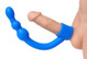 Silicone Cock Ring with Flexible Beaded Anal Plug by Trinity Vibes - Product SKU AD586