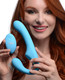 10X Vibrating Silicone Strapless Strap-on - Blue by Strap U