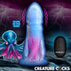 Shafttopus Deluxe Glow-in-the-Dark Vibrating Silicone Dildo by Creature Dildos