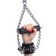 Fur Lined Nubuck Leather Suspension Cuffs with Grip by Strict Leather