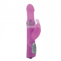 Silicone Jack Rabbit Vibrator - Pink Sex Toy