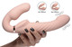 Ergo-Fit Twist Inflatable Vibrating Silicone Strapless Strap-on - Beige by Strap U
