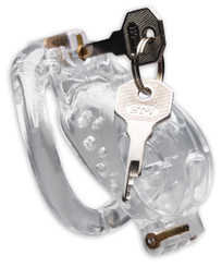 Lockdown Customizable Chastity Cage - Clear by Master Series