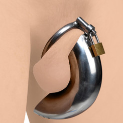 Forged Captor Locking Stainless Steel Chasity Cage by Master Series