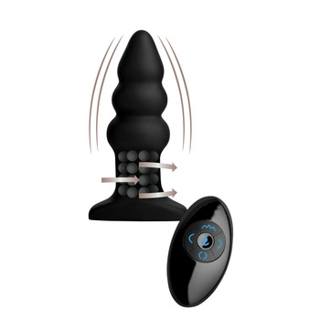 Rimmers Model I Rippled Anal Plug with Remote