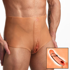 Vagina Panties Silicone Vagina + Anal Panties - Large by Master Series