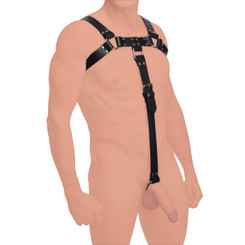 English Bull Dog Harness with Erection Strap by Strict Leather