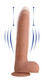 Vibrating & Thrusting Remote Control Silicone Dildo - 10 Inch by Big Shot
