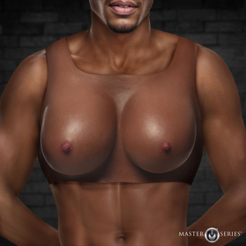 Perky Pair D-Cup Silicone Breasts - Dark by Master Series