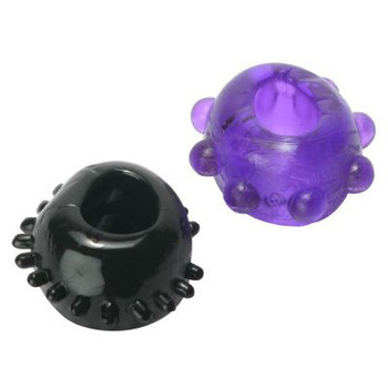 2 Gummy Penis Rings - Black - 48 Pack by Trinity Vibes