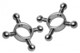 Master Series Stainless Steel Rings of Fire Nipple Clamps Press Set - Product SKU AD542
