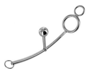 Steel Cock Ring with Sliding Anal Plug Men Sex Toys