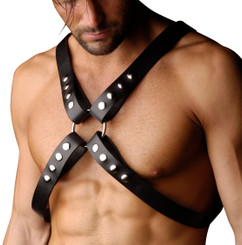 Strict Leather 4 Strap Chest Harness - SM