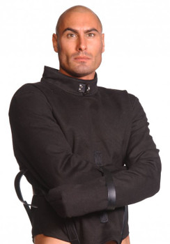 Strict Leather Black Canvas Straitjacket- X-Large Adult Toy
