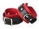 Strict Leather Deluxe Black and Red Locking Ankle Cuffs by Strict Leather - Product SKU TL100 -Ankle