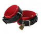 Strict Leather Deluxe Black and Red Locking Wrist Cuffs by Strict Leather - Product SKU TL100 -Wrist