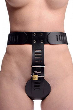 Strict Leather Female Chastity Belt Adult Sex Toy