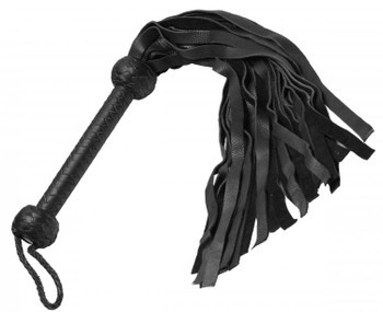 Strict Leather Flogger- Black Adult Toy