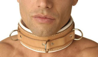 Strict Leather Padded Hospital Style Restraint Collar Adult Sex Toys