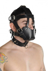 Strict Leather Padded Muzzle Bondage Gear Adult Sex Toy
