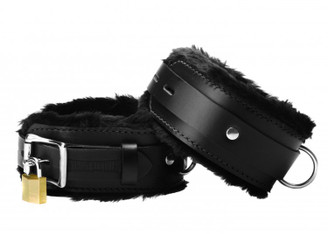 Strict Leather Premium Fur Lined Wrist Cuffs Adult Toys