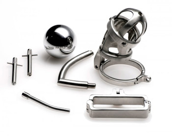 The Deluxe Extreme Male Chastity Cage with Accessories Male Sex Toy