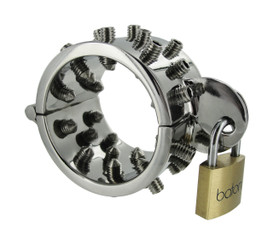 The Tom's Spikes Stainless Steel CBT Tool Cock Ring Male Chastity Sex Toy For Sale