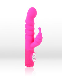 Twisty Vibrator Silicone Neon Pink Adult Sex Toys