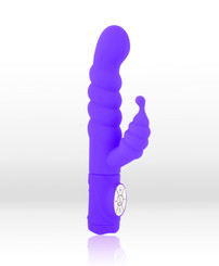 Twisty Vibrator Silicone Neon Purple