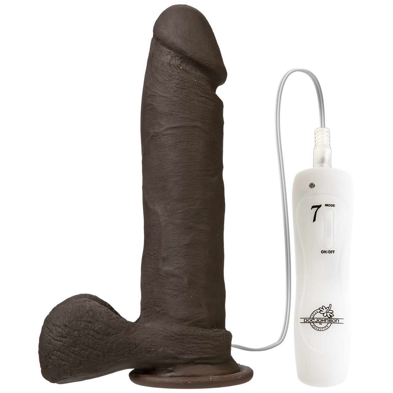 Buy Vibrating Dildo Realistic Cock Black 8 inch Best Sex Toys pic