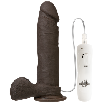 Vibrating Dildo Realistic Cock Black 8 inch Best Sex Toys