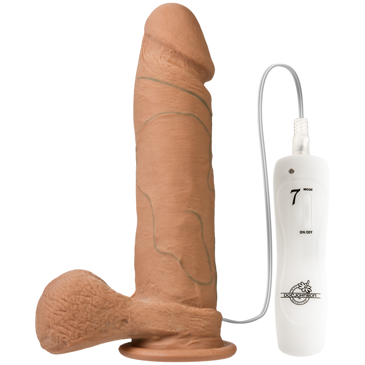 Buy Vibrating Dildo Realistic Cock Mulatto 8 inch Sex Toy