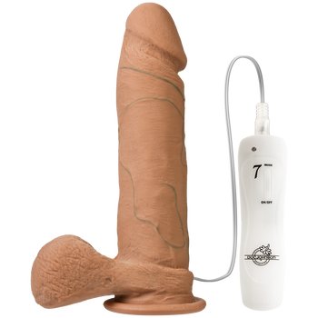 Vibrating Dildo Realistic Cock Mulatto 8 inch Sex Toy