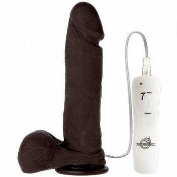 Vibrating Realistic Penis Ur3 Black 8in Dildo by Doc Johnson