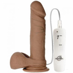 Vibrating Realistic Penis Ur3 Brown 6in Dildo by Doc Johnson