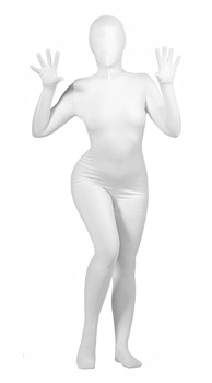 Zentai Full Body Spandex Suit- White Adult Toy