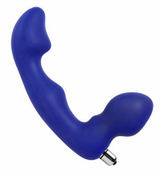 The Blue Silicone Anal Dildo with Bullet Vibe Sex Toy For Sale