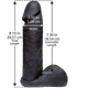 Vac-U-Lock 8 Inch UltraSkyn Dildo - Code Black by Doc Johnson - view 2