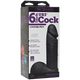 Vac-U-Lock 6 inch UltraSkyn Dildo - Code Black by Doc Johnson - Product SKU DJ101608