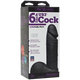 Vac-U-Lock 6 inch UltraSkyn Dildo - Code Black by Doc Johnson - view 2