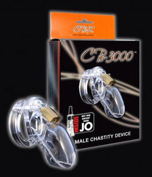 CB-3000 Male Chastity 3in Clear Cock Cage Mens Sex Toys