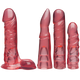 Vac-U-Lock Crystal Jellies Dildos Pink Set Adult Sex Toy